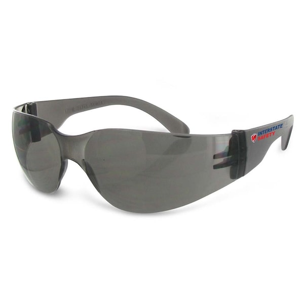Interstate Safety Frameless Safety Glasses with Scratch-Resistant Coating ( Single Pair) - Smoke 40252 - main